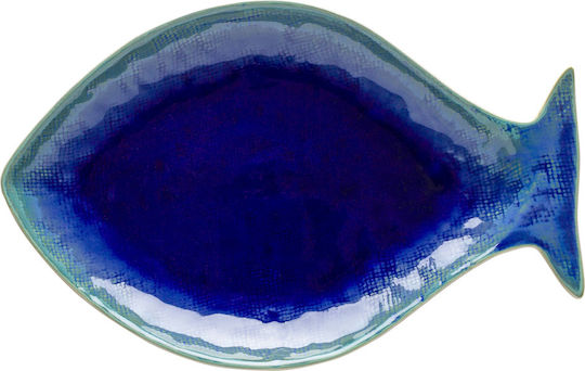 Dori Πιατελα Ψαρι 30εκ Μπλε Stoneware Costa Nova