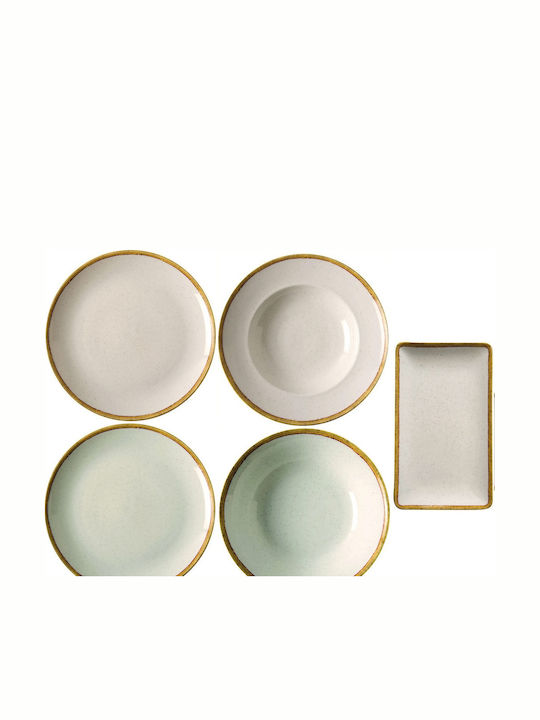 Porcelain Dinnerware Set Ivory 20 Pieces