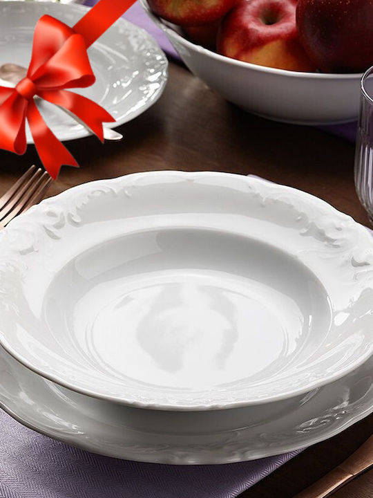Emfasi Dinnerware Set Porcelain White 40pcs