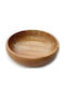 Wooden Art Salad Bowl Plate of Beech 24cm 0121