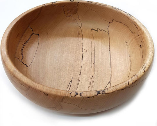 Wooden Art Salad Bowl Wooden Maple 32cm 0111