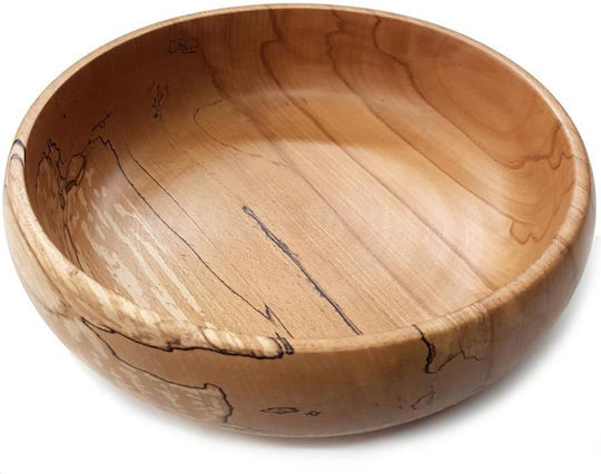 Wooden Art Salad Bowl Wooden Maple 30cm 0110
