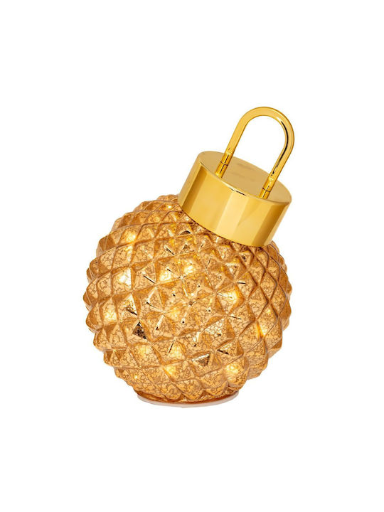 Hängendes Kugel Ornament Ornament Glas Beleuchtet Gold 18cm