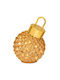 Hängendes Kugel Ornament Ornament Glas Beleuchtet Gold 18cm