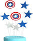 Cake Land Captain America Partygeschirr Topper Set