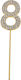 Cake Land Cake Topper Gold Zirconia Zahl "8"