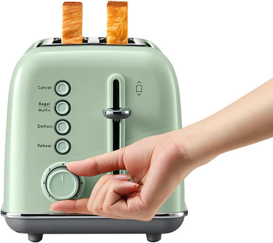 Buydeem Toaster 2 Schlitze 900W Grün