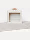 Korres Craft Flowers Cottage Tabletop Rectangle Wedding Crown Case Wooden White 29x30cm
