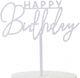 Cake Land Topper Pentru Tort Happy Birthday Din Acrilic Alb