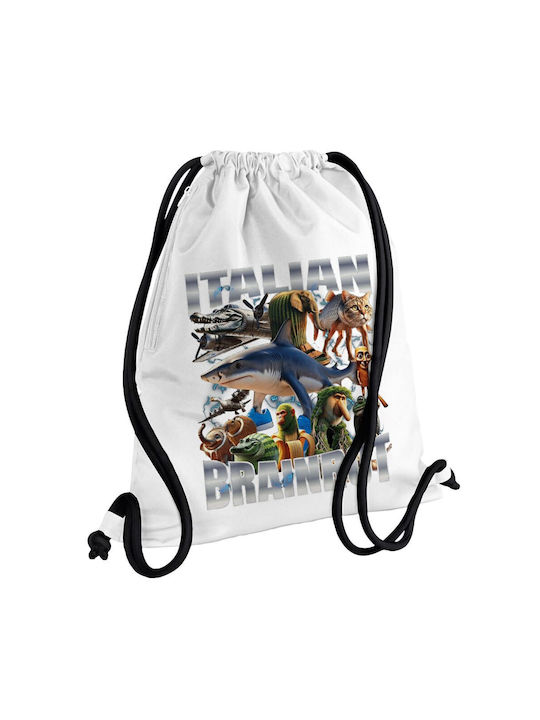Koupakoupa Italian Brainrot Gym Backpack White