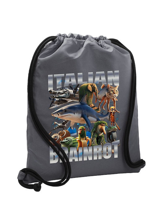 Koupakoupa Italian Brainrot Gym Backpack Gray
