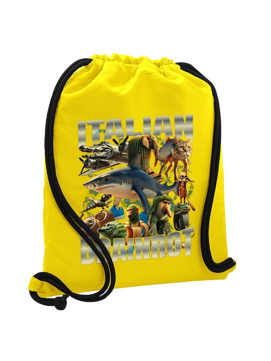 Koupakoupa Italian Brainrot Gym Backpack Yellow