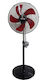 Elite Ventilator Sockel 100W Lüfterdurchmesser 45cm Schwarzer
