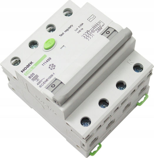 Noark Phase 4-Pole Earth Leakage Relay 16A 230V