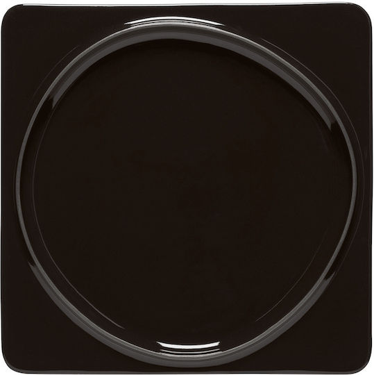 Ambar Chocolate Τετραγωνη Πιατελα Δισκος 27εκ Stoneware Eco Gres Costa Nova