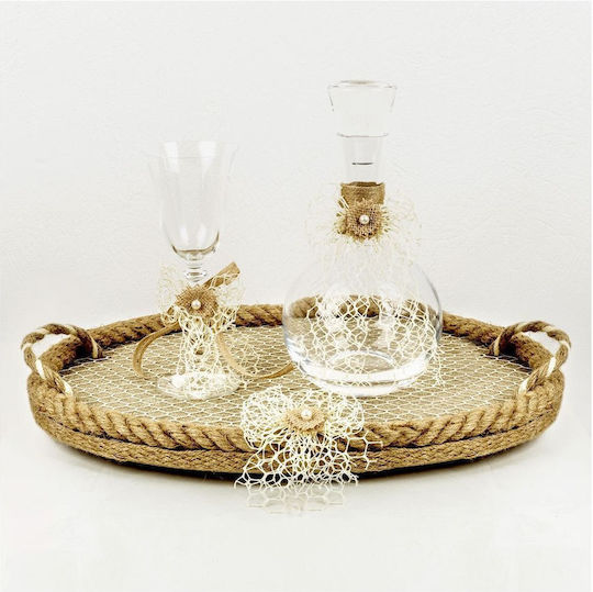 Hochzeitsgastgeschenk Set Canvas Oval Netz