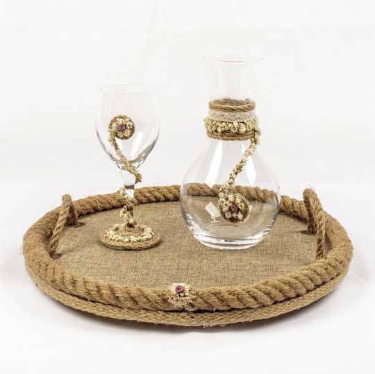 Hochzeits-Set für den Trauzeugen Burlap-Blume