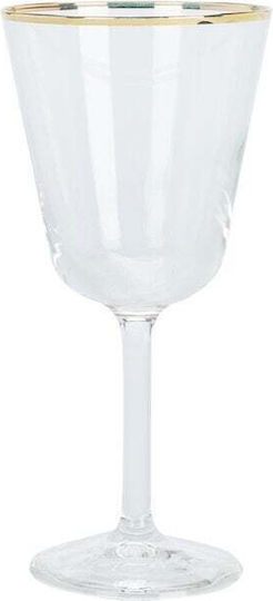Glas Wein Glas 8,5x18,5cm Goldene Riegel