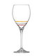Crystal Wine Glass with Engraving Diamond Gold Pattern Trichrome 300ml 7.5x22 Lavg271