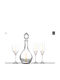 Capolavoro Wedding Carafe Set with Wine & Champagne Glasses made of Crystal Gold 4pcs