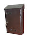Import Hellas Outdoor Mailbox Metallic in Brown Color 23x10x36cm