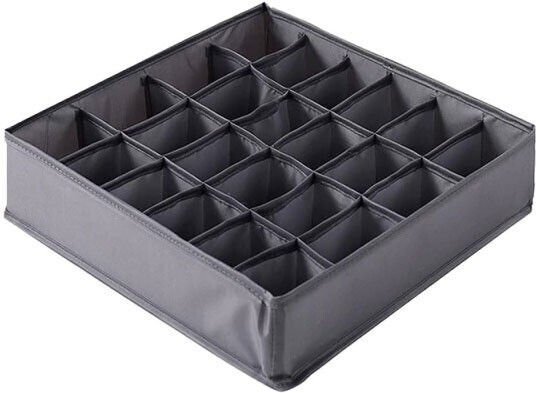 Organization Drawer Organizer for Underwear in Gray Color 33x33x9cm 1pcs