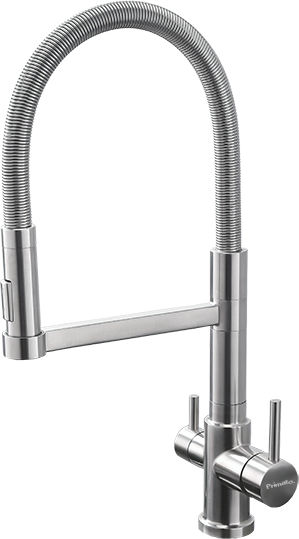 Βρύση Τρίοδη 51cm Φίλτρα Νερού Κάτω Πάγκου Primato Bella Fontana Inox-304