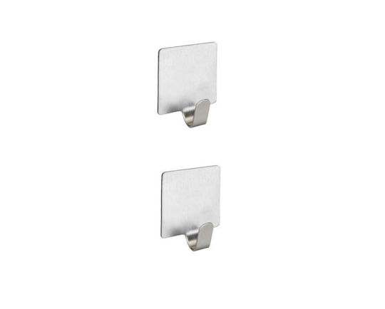Zt-1602 Edelstahl Haken 2,5x4cm mit Aufkleber 2 Stücke Quadratisch 14300078
