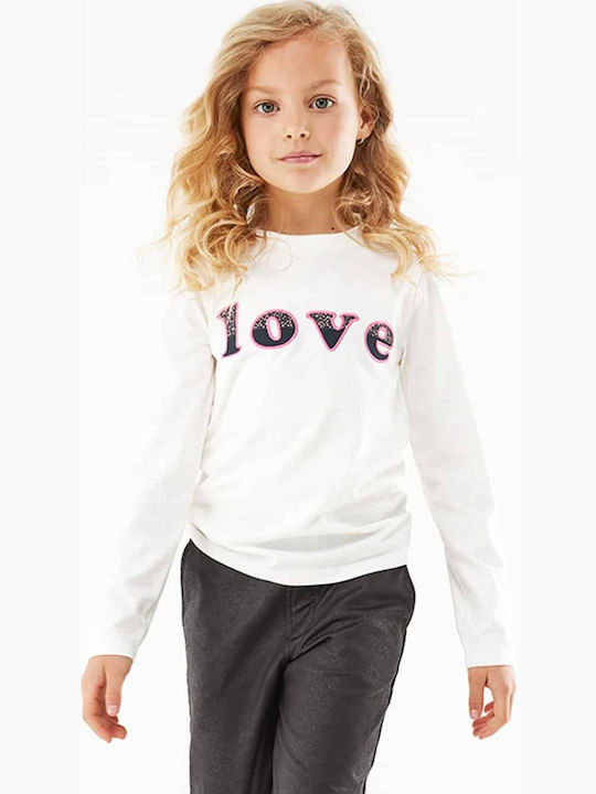 Παιδική Μακρυμάνικη Μπλούζα Mexx 2149 Love White 0272000109002146