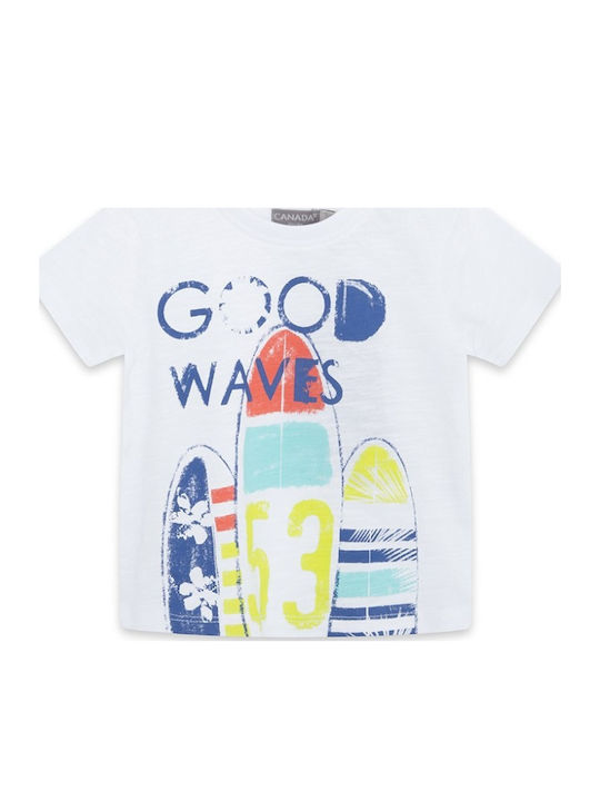 Canada House Good Waves Βρεφική Μπλούζα Λευκή 22357030