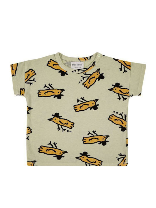 Baby Short-Sleeved Multicolour Blouse Mr Birdie 100 Percent Organic Cotton 3-24 Months Bobo Choses