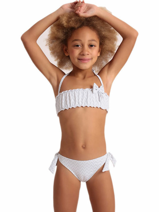 Swan By Diver Kids Swimwear Set Bikini 202-82272 White