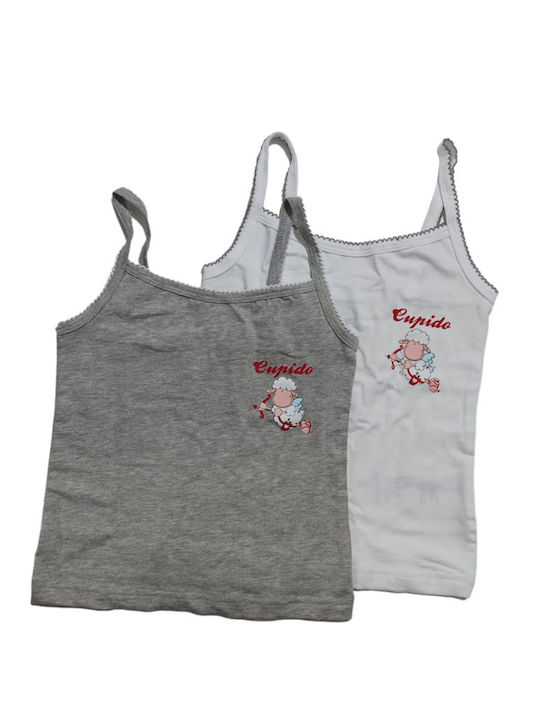 Happy People Girls Thin Strap Undershirt Set 2 Pieces 4957hp Unica