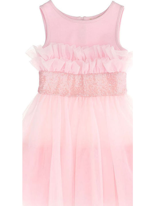 Dress Monnalisa Tulle Sequins 715901 5945-0090 Girl