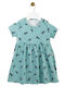 Karfitswmenos Gatos Baby Mädchenkleid Integriertes Body & Muster Einhörner