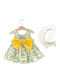 Girls Dress Yellow Hat