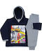 Set Trening Fleece Cu Glugă Maren Gri
