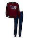 Piccino Kids Sweatpants Set Bordeaux