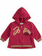 iDO Kids Sweatshirt Cardigan with Hood Claret.