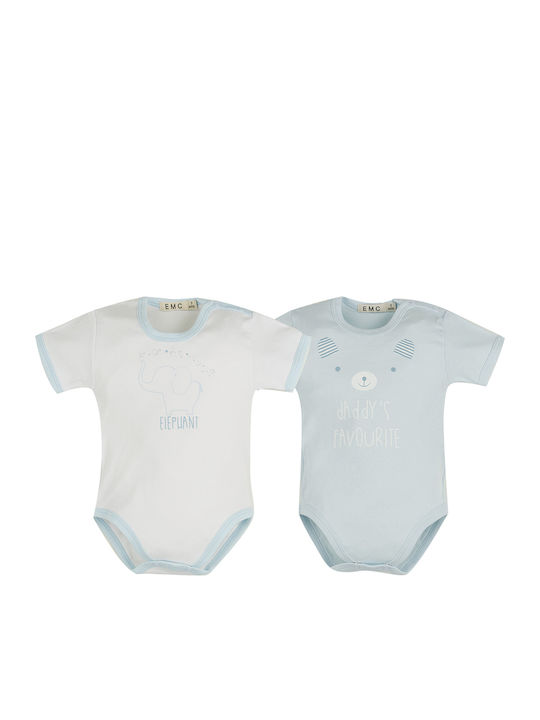 EMC Baby Bodysuit Underwear Set Short-Sleeved White 2pcs