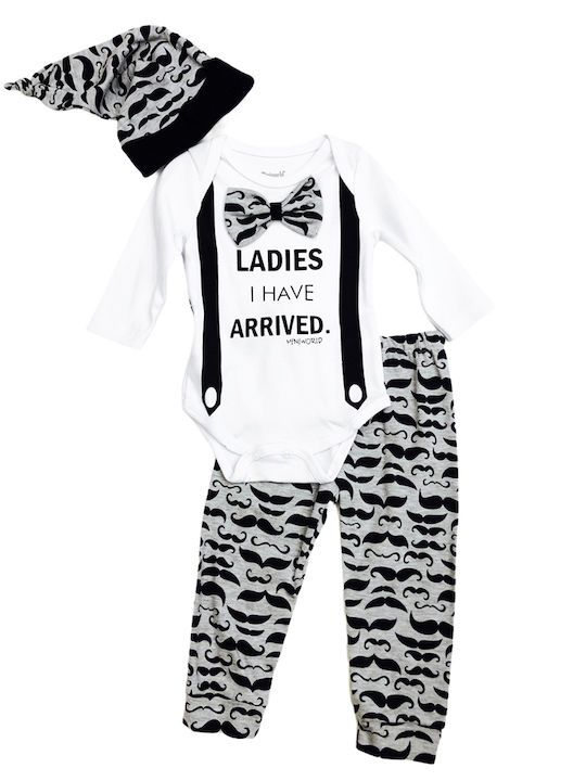 Set of Baby Bodysuits Mini World 14160 White