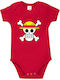 Μωρουδιακό Φορμάκι Κοντομάνικο " One Piece Flag Anime " Red