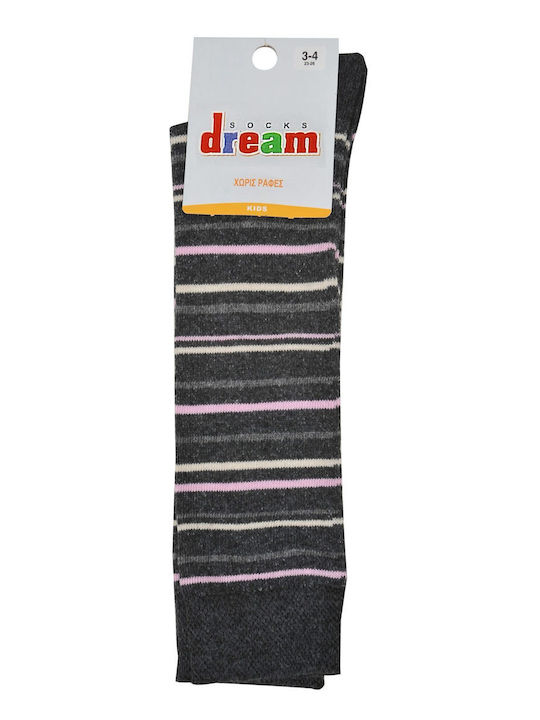 Dream Καλτσες 3/4 Ριγε Γκρι Σκουρο