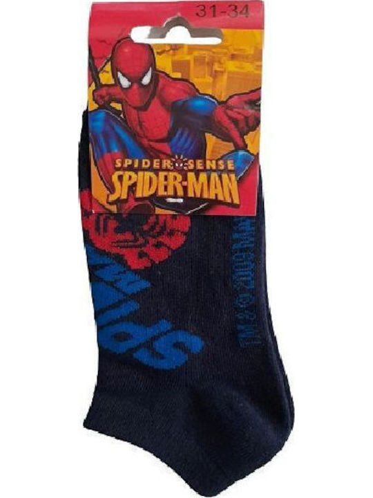 Καλτσάκια Παιδικά Νο 31-34 Μπλε Λογότυπο ''spiderman''