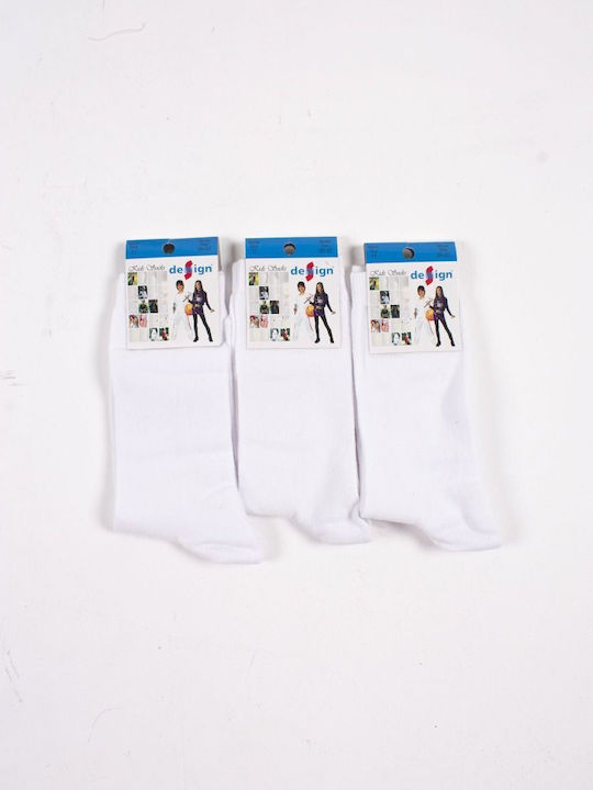 Design Letters Kids' Socks White 3 Pairs
