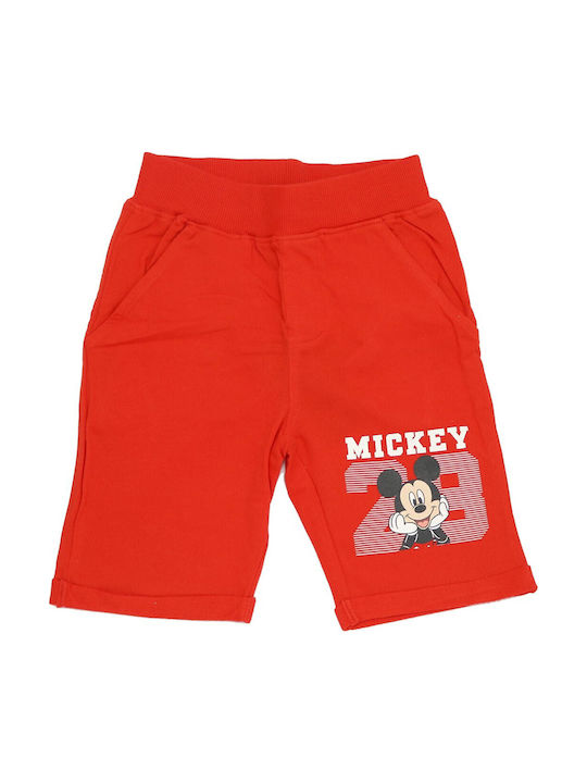 Disney Mickey Mouse Παιδική Βερμούδα Αγόρια Fkc39271 Red Κόκκινο