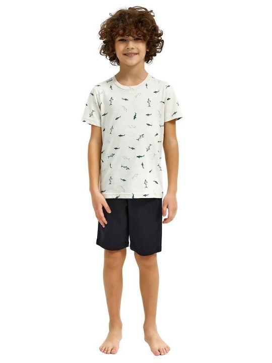 Kinder-Nachtwäsche Jungen Arnetta Fish Ii Baumwolle Beiges