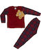 Bonito Halat pentru copii De iarnă Fleece burgundy