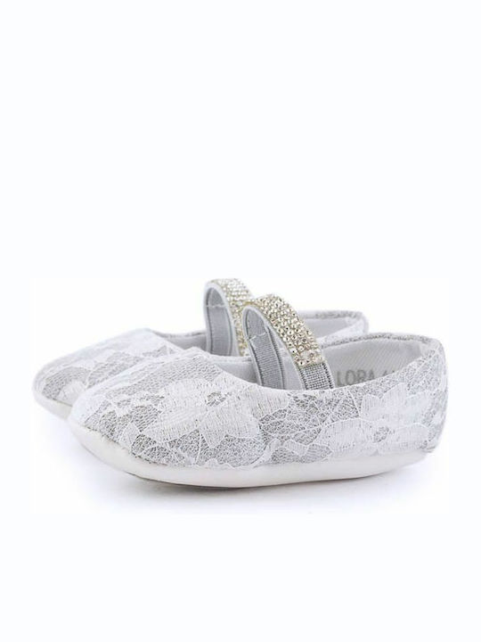 Antrin Baby Ballerinas Silver
