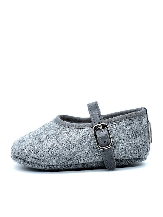 Bibelot Kids Ballerinas with Adjustable Metal Clasp Gray
